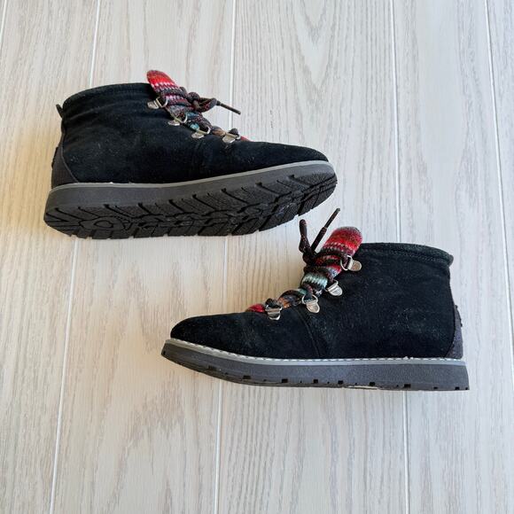 Skechers Bobs Women’s Size 5.5 Black Lace-Up Ankle Boots 34134 - Picture 3 of 8